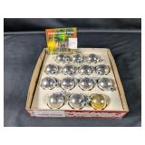(14) Shiny Brite Silver & Gold Ornaments with