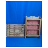 (2) Vintage Wooden Display Shelves