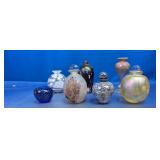 (7) Vintage Art Glass Perfume Bottles