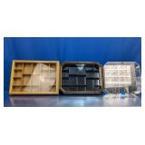 (3) Display Cases w/ Compartments