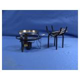 (7) Vintage Fondue Pot Stand & Fork Set