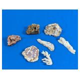 (7)Assorted Natural Coral & Mineral Specimens Lot