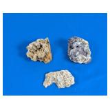 (3) Unique Mineral and Geode Specimens