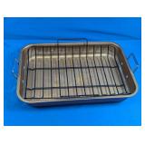 (1) Large Copper Roasting Pan with Rack