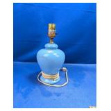 (1) Vintage Blue Ceramic Table Lamp