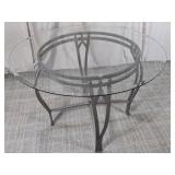 (1) Round Glass Top Table