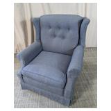 (1) Blue Wingback Chair Lot
