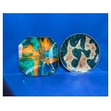 (2) Vintage Decorative Resin Wall Plates