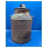 (1) Vintage Rusted Metal Milk Can - USA