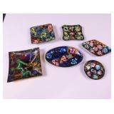 (6) Vintage Esmaltes Garcia Enamel Dishes