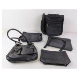 (5) Assorted Black Bags & Pouches ï¿½ Samsonite &