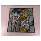 (1) Stained Glass Water Lily Panel