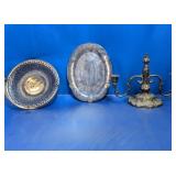 (3) Vintage Silver-Plated Serving Items