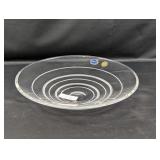 (1) Bohemia Crystal Czech Republic Glass Bowl