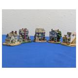 (5)Assorted Miniature House Figurines Lot