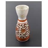 (1) Vintage Hand-Painted Ceramic Vase Floral Motif