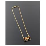(1) Vintage Gold-Tone Modernist Statement Necklace