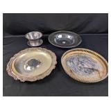 (4) Silver Plated Serving Pieces Sheridan &