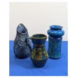 (3)Assorted Vintage Ceramic Vases Lot