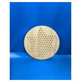(1) Wooden Chinese Checkers Board with Pegs