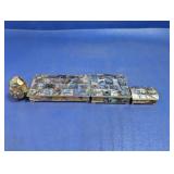 (3) Vintage Abalone Inlay Trinket Boxes & Egg