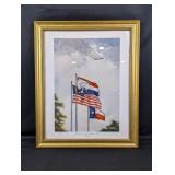 Vintage Friendswood USA Freedom Salute Print
