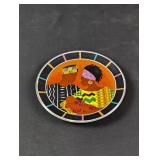 (1) Decorative African-Inspired Ceramic Plate