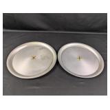 (2) Vintage Mirro Medallion Aluminum Plates