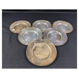 (6) Vintage Silver-Plated Small Plates