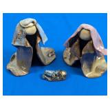 (3)Modern Ceramic Nativity Set