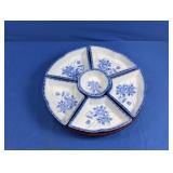 (1) Porcelain Serving Set with Lacquer Tray