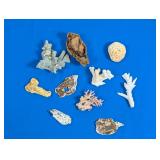 (10) Assorted Coral and Agate Specimens