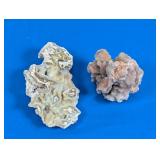 (2) Agate and Quartz Geodes
