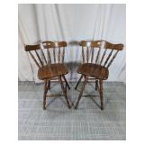 (2) Wooden Chairs