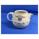 Vintage Ceramic Coffee Pot w/Silhouette Design