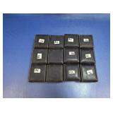 (12) Small Black Jewelry or Coin Display Cases