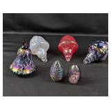 (6) Handcrafted Art Glass Ornaments