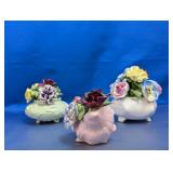 (3) Vintage Floral Trinkets