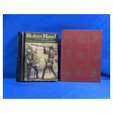 (2) Vintage Illustrated Books Robin Hood & Story
