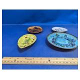 (4) Vintage Porcelain Floral Display Plates
