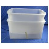(2)Sterilite 66 Qt. ClearView Latch Storage Totes
