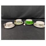(4) Vintage Teacup & Saucer Sets ï¿½ PSL, Bauscher