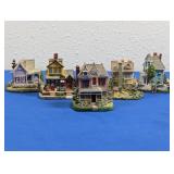 (5)Liberty Falls Miniature House Figurines Lot