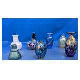 (7) Vintage Art Glass Perfume Bottles
