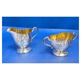 (2) Vintage Sterling Creamer & Sugar
