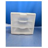 (1) Sterilite 3-Drawer Plastic Storage Unit