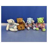 (4) Assorted Plush Teddy Bears