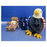 (3) Patriotic Plush Toys