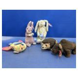 (5) TY Beanie Babies Plush Toys - Assorted Animals