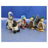 (5) Assorted Bird Plush Toys - Ty Brand